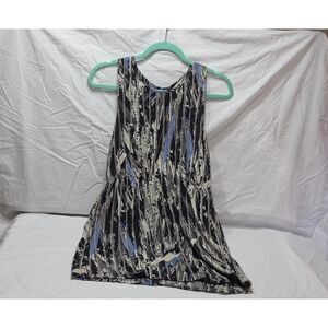 Reformed Urban Outfitters Sleeveless Skater Dress Mini Black Blue White Size S
